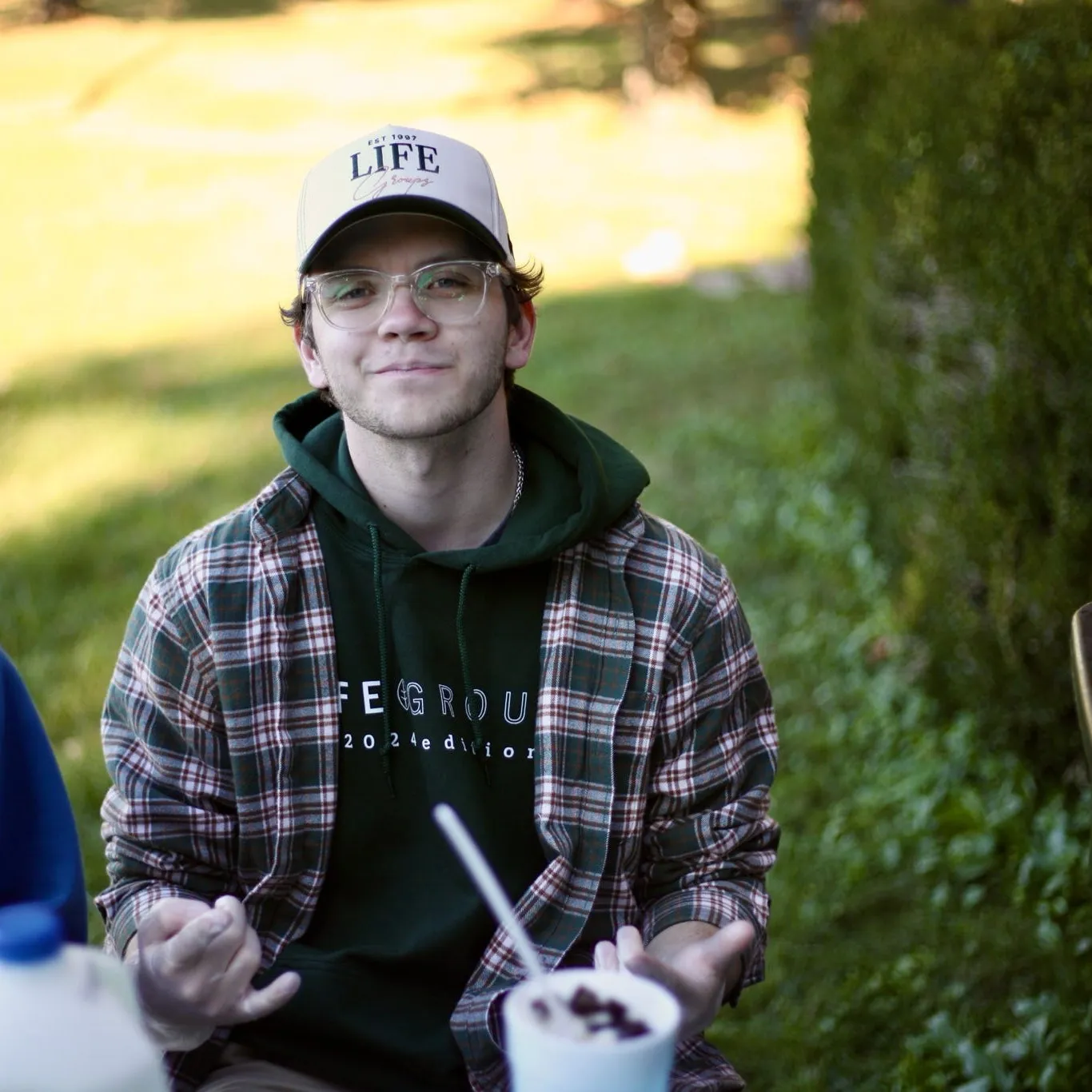 Logan Murphy at an outdoor gathering